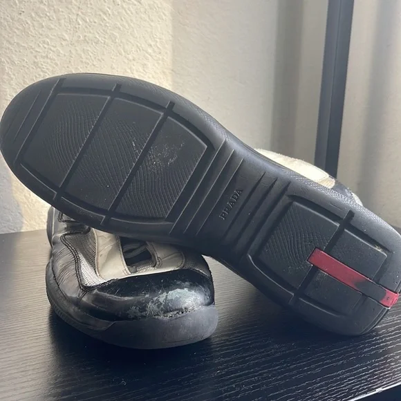 Prada Americas Cup Hightop Sneakers.